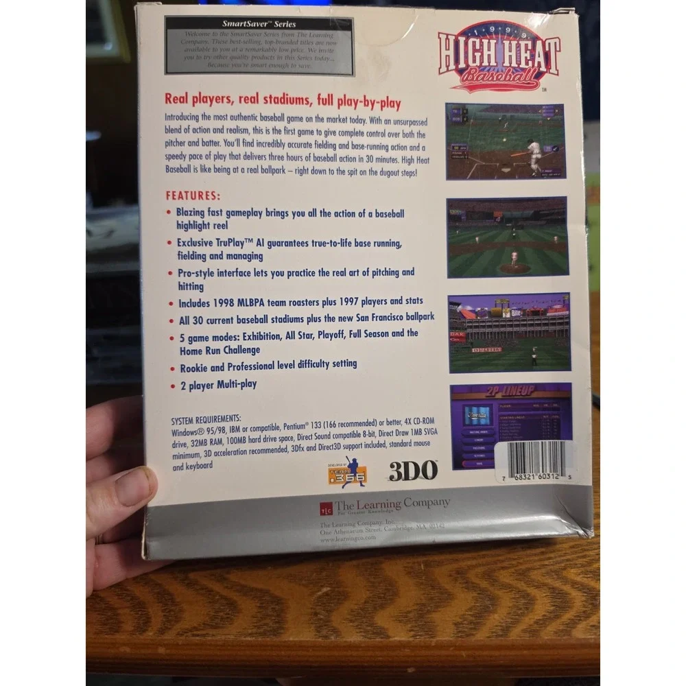High Heat Baseball 1999 PC Big Box Factory Sealed Windows 95 98 SmartSaver UPC C